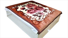 Load image into Gallery viewer, Jagdish Store Floral Print (Brown/Cream) Blanket(60 X 90 Inch)-Polyester(2.1 Kg) - Home Decor Lo