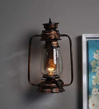 Load image into Gallery viewer, Improvhome Iron 0.5W Wall Mounted Lantern Style Lamp for Living Room(Medium, Silver) (Copper) - Home Decor Lo