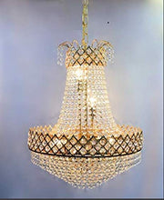Load image into Gallery viewer, BrightLyts Lyse Decor Crystal Chandelier/Jhoomar Ceiling Hanging Pendant (Large Size/480 mm/48 cm, Gold) - Home Decor Lo