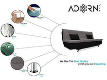 Load image into Gallery viewer, adorn india aspen three seater sofa cum bed (medium grey & black) - Home Decor Lo