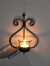 Load image into Gallery viewer, Iron Wall Sconce Tealight Hanging Candle Holder
