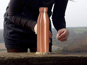 NORMAN JR, Pure & Health Water Bottle 1 LTR Extra Large - Premium Copper Vessel - Drink More Water, Lower Your Sugar Intake and Enjoy The Health Benefits - Home Decor Lo
