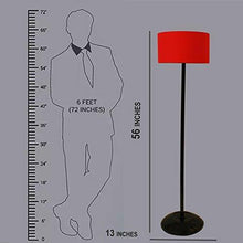 Load image into Gallery viewer, BEVERLY STUDIO 12 INCHES Drum LAMP Shade Iron Floor LAMP (RED) - Home Decor Lo