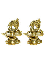 Load image into Gallery viewer, ArtSwag Peacock Wall Hanging Brass Diya Oil Lamp Home Decor (15x3x3-inch , Weight -240 g) - Pack of 2 - Home Decor Lo