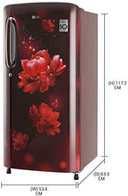 Load image into Gallery viewer, LG 190 L 4 Star Inverter Direct-Cool Single Door Refrigerator (GL-B201ASCY, Scarlet Charm) - Home Decor Lo