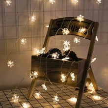 Load image into Gallery viewer, fizzytech Decorative Snowflake String LED Lights for Diwali Christmas Wedding (Warm White, 3 m) - Home Decor Lo