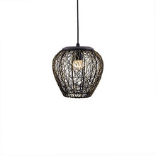 Load image into Gallery viewer, Homesake Wire Mesh, Chandelier Hanging Light Decorative Light Lamp for Living Room, Home, Bedroom, Jhumar Lighting for Home Decor Items (Black) - Pack of 1