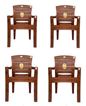 Load image into Gallery viewer, Anmol Moulded Jaguar High Back Chair Strong Structure Build Chair for Home, Garden, Office, Outdoor (Set of 2) Brown - Home Decor Lo