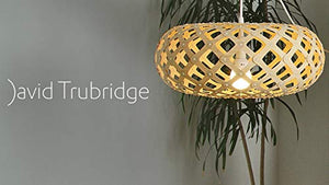 David Trubridge 600 mm Kina Pendant Light White/Natural Colour from LUXAIRE - Home Decor Lo