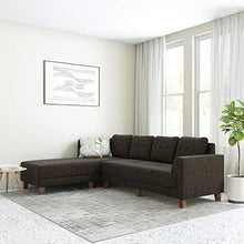 Load image into Gallery viewer, Amazon Brand - Solimo  Alen six Seater LHS L Shape Sofa Set (Brown) - Home Decor Lo