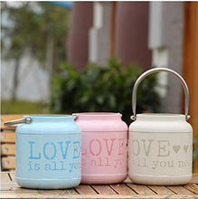 Load image into Gallery viewer, Instakart Lanterns for Decoration Love is All You Need Candle/Lights Hanging Lanterns for Home/Office/Garden,1 Pcs (Sky Blue, 12 * 12 * 13Cm (Small)) - Home Decor Lo