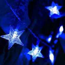 Load image into Gallery viewer, Blue Crystal Star String LED Light for Bedroom Diwali Decoration LED Star Fairy Light for Valentine Day Decoration Home Decor Christmas Diwali Lighting Romantic Mood Light (Blue 8 mtr) Made in India - Home Decor Lo