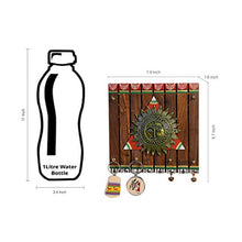 Load image into Gallery viewer, ExclusiveLane 'The Sun Centre' Warli Handpainted Home Decorative Keychain Holder Key Hangers Key Stand for Home & Wall Decorative Wooden Hanging Key Holder for Wall (Brown) (EL-012-056) - Home Decor Lo