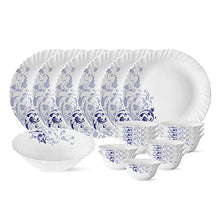 Load image into Gallery viewer, Larah by Borosil Blue Eve Silk Series Opalware Dinner Set, 19 Pieces, Blue Eve Silk - Home Decor Lo