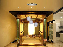 Load image into Gallery viewer, LED Compatible Pendant Ceiling Lamp Hanging Light of 3 Decorative Lamp Shade in One Round Fitting by Somil - Home Decor Lo