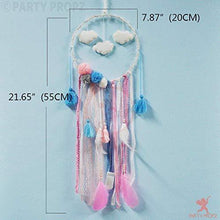 Load image into Gallery viewer, Party Propz Set of 1 LED Dream Catcher with Small Cloud Feathers and Lace for Decoration/ Wall Hanging - Home Decor Lo