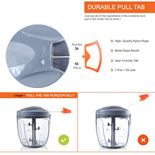 Load image into Gallery viewer, Artikel Chopper & Blender with Storage Lid | Chops Vegetables, Nuts & Fruits | Blends Flour | Egg Beater | Meat Mincer | Grey & Orange | Large - 900 ml - Home Decor Lo