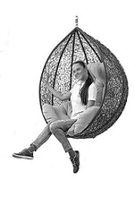 Load image into Gallery viewer, RE ONN Hanging Swing Chair with Cushion for Garden Patio Balcony Outdoor Indoor Colour White - Home Decor Lo
