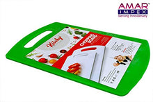 Load image into Gallery viewer, Amar Impex Premium Plastic Chopping Board with 1 Knife, Green - Home Decor Lo