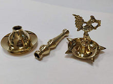 Load image into Gallery viewer, Collectible India Brass Peacock Mahabharat Diya Oil Lamp (Golden, 10.5 X 3.5 Inch) - Home Decor Lo