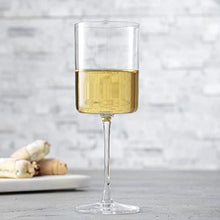Load image into Gallery viewer, JoyJolt White Wine Glasses – Claire Collection 11.4 Ounce Wine Glasses Set of 2 – Deluxe Crystal Glasses with Ultra-Elegant Design – Made In Czech Republic - Ideal for Home Bar, Kitchen, Restaurants - Home Decor Lo