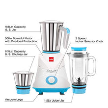 Load image into Gallery viewer, Cello Grind N Mix Ertiga 500-Watt Juicer Mixer Grinder with 3 Jars (Blue) - Home Decor Lo
