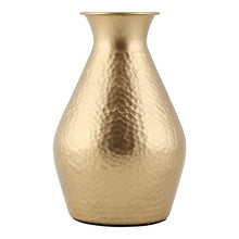 Load image into Gallery viewer, Gliteri Gallery Hammered Metal Flower Vase for Home Décor Central Side Table (Pear Shape Height 9 Inch) - Home Decor Lo