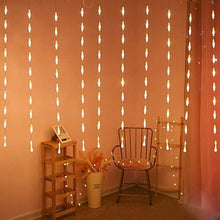 Load image into Gallery viewer, CITRA LED Curtain String Lights 8 Modes Lights for Home,Office, Diwali, Eid & Christmas Decoration (100 led Water Drop, Warm White) - Home Decor Lo