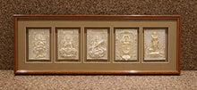 Load image into Gallery viewer, Soni Jewellers 999 Pure Silver Silver Ganesh Laxmi Saraswati Tirupati Balaji & Murugan with 24 Carat Gold Plating Photo Frames for Table Top and Wall Mount - Home Decor Lo