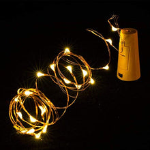 Load image into Gallery viewer, J Studio (1 Pack)2M 20LED Wine Bottle Cork String Light Copper Wire Starry Fairy Lights Battery Powered Warm White DIY, Party, Decoration, Wedding, Gift Box (Pack of 1) - Home Decor Lo