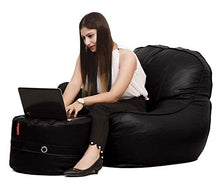 Load image into Gallery viewer, Couchette® Bean Bag XXXL Lounge Chair Bean Bag Cover with Footrest, Without Beans, Black (Without Fillers) - Home Decor Lo