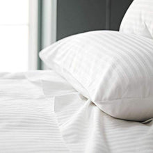 Load image into Gallery viewer, Atootfusion Black Hosiery Medium Hard Cotton Bed Pillow for Perfect Neck Support (16" x 25") Hard Pillow White Striped Set of 02 - Home Decor Lo