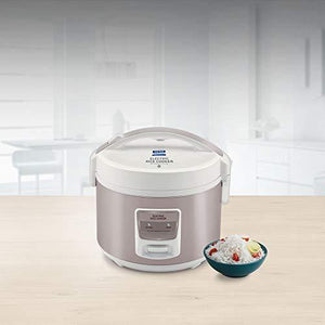 KENT Electric Rice Cooker 5-litres 700-Watt (White and Reddish Grey) - Home Decor Lo