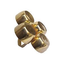Load image into Gallery viewer, Small Brass Puja Roli Chawal, Elaichi, Mishri 4 Bowl Stand/Brass Chowmukh Haldi Kumkum Holder Chowmukh 4 Bowl Holder Patra - Home Decor Lo