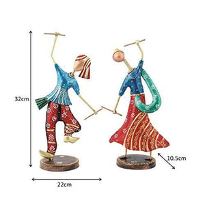 Handicrafts Paradise Iron Showpiece Figurine (8.5 x 4.25 x 13.5 inch, Multicolour) - Home Decor Lo
