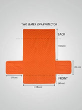 Load image into Gallery viewer, @home by Nilkamal Reversible Microfibre 2 Seater Sofa Cover - 60 GSM, Orange and Grey - Home Decor Lo