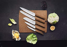 Load image into Gallery viewer, Victorinox Swiss Modern Kitchen Knife Set - 6 Pc Stainless Steel Knives with Storage Block, Wooden Handle, Swiss Made - Home Decor Lo