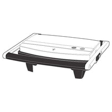 Load image into Gallery viewer, Borosil Jumbo 1000-Watt Grill Sandwich Maker (Black) - Home Decor Lo