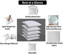 Load image into Gallery viewer, Yellow Weaves™ Microfiber Cushion Fillers 16 X 16 Inches, Set of 5 - White Color - Home Decor Lo
