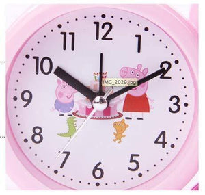 KRH Peppa Pig Kid's Cute Cartoon Table/Desk/Shelf Alarm Clock/Best for Gifting/Return Gift/Round Dial/Home Decoration/Office Decoration/Kids Room Décor - Home Decor Lo