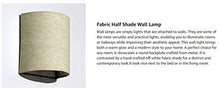 Load image into Gallery viewer, Craftter Elegant Half Shade Wall Lamp Fixture with Rich Beige Fabric. Fancy Wall Lights and Lamps for Home Decoration Indoor and Outdoor - Home Decor Lo