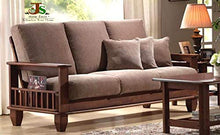 Load image into Gallery viewer, Strata Furniture Solid Rosewood and Sheesham Wood Sofa Set (Walnut Brown) - Home Decor Lo