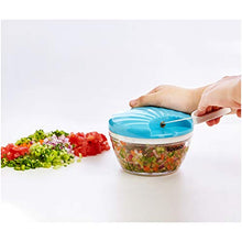 Load image into Gallery viewer, Amazon Brand - Solimo 500 ml Large Vegetable Chopper with 3 Blades, Blue - Home Decor Lo
