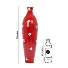 Load image into Gallery viewer, Alnico Decor Metal Flower Vase (Red_26X7 Inch) - Home Decor Lo