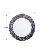 Load image into Gallery viewer, LaOpala Anassa Blue Sovrana Collection Opalware Dinner Set, 33 Pieces, White - Home Decor Lo