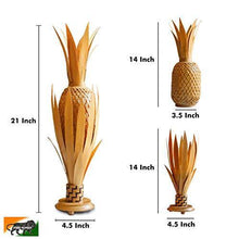 Load image into Gallery viewer, LADY THIKHAI Pineapple Shape Bamboo Wooden Made Table Lamp -for Living Room,Bed Room,for Home Decorative Handcraft Table Lamp(Beige) - Home Decor Lo