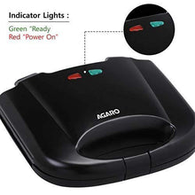 Load image into Gallery viewer, Agaro 33185 Elegant Sandwich Maker, 800 W with 4 Slice Non-Stick Fixed Plates (Black) - Home Decor Lo