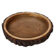 Load image into Gallery viewer, ADA Handicraft Round Sheesham Pakka Wood Handmade & Handcrafted Wooden Serving Tray (26 x 26 x 3.5 cm) Multipurpose Wooden Tray/Serving Platter Trays/Home Décor/Gift Items Handcrafted - Home Decor Lo