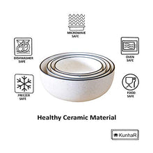 Load image into Gallery viewer, KunhaR Ceramic Mixing Bowls | Serving Bowl Set | Ceramic Cereal | Soup Bowl | Salad Bowls - White Matt - Home Decor Lo