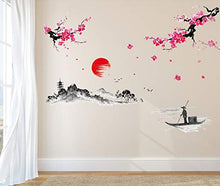 Load image into Gallery viewer, Amazon Brand - Solimo Wall Sticker for Living Room (The Lake & The Mountains, Ideal Size on Wall - 200 cm x 150 cm) - Home Decor Lo